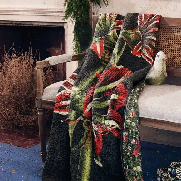 John Derian for Target Quilt Amaryllis Flower NWT
